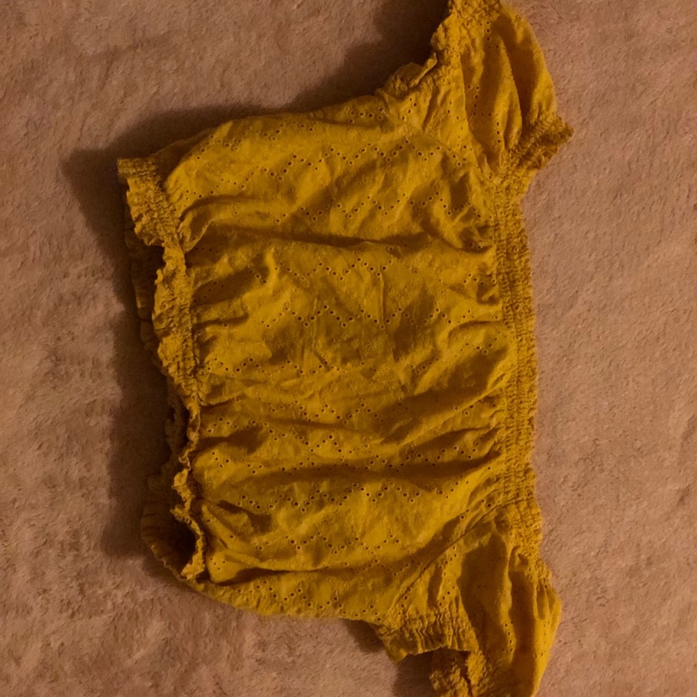 Yellow crop top